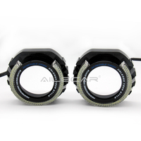 Coques de projecteur Angel Eye 5D de 3 pouces avec inscription, forme ronde, lumière de guidage 5D Angel Eye pour projecteur de phare BMW E46