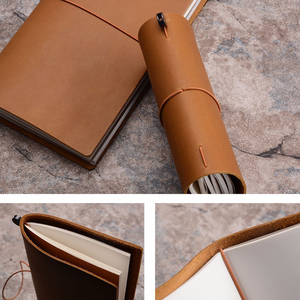 LABON Journal de voyage personnalisé fait main Journal de voyage en cuir rechargeable imprimé