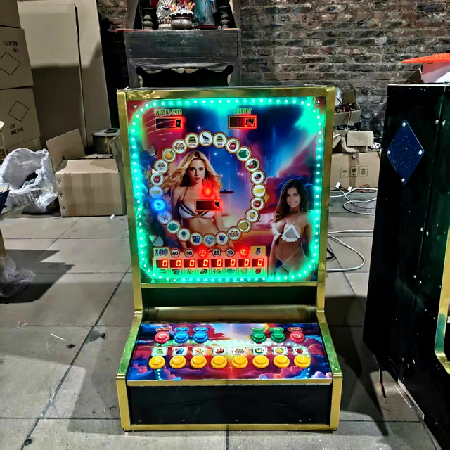 Coin Operated for Arcade Machine LED Lights Metal Cabinet Coin Acceptor Rechargeable Feature for Family Entertainment