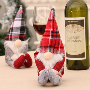 Decoraciones navideñas para el hogar, soporte para botellas de vino navideño, decoración para vino, muñeco de Papá Noel, soporte/funda para vino - Product Image 2