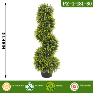 RUOPEI Arbre Topiaire Spirale Artificiel <span class=keywords><strong>en</strong></span> Buis Anti-UV, Plante Artificielle <span class=keywords><strong>en</strong></span> Buis <span class=keywords><strong>en</strong></span> Spirale Sans Odeur pour la Décoration de la Maison et du Jardin - Product Image 3