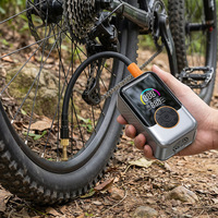 Compresseur d'air portable 3-en-1 amélioré pour pneus de voiture avec batterie externe, éclairage LED et arrêt automatique – Pompe à air sans fil pour voiture