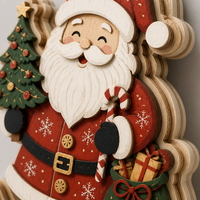 Figurine de jouet à bascule de Noël découpée au laser en contreplaqué de peuplier personnalisée pour cheminée, étagère, décoration de salon, cadeau, conforme CPSC, DDP