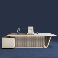 Bureau de direction convertible et extensible en L, grand format, de luxe et moderne, idéal pour le bureau à domicile, l'école, le salon ou le hall.