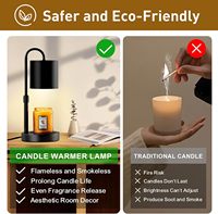 Lampe chauffe-bougie à intensité variable avec minuterie, réglable en hauteur, chauffe-cire électrique, cadeaux de Noël et d'anniversaire pour femmes et mamans