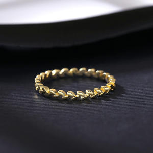 <span class=keywords><strong>Bague</strong></span> simple en <span class=keywords><strong>argent</strong></span> Sterling S925 pour femmes, anneau de doigt, mince, géométrique, lisse, branche d'olive, feuilles, - Product Image 4