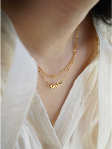 <span class=keywords><strong>Jojo</strong></span> สร้อยคอจี้น้ำเต้าโมราไล่ระดับสีสุดพิเศษพร้อมลูกปัดคริสตัลหลายชั้นสร้อยข้อมือทองเหลืองรูปทรงเรขาคณิต - Product Image 5