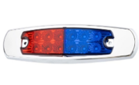Feux latéraux à LED pour camion, avec cadre chromé, double couleur, clignotants, pour camion tout-terrain, remorque