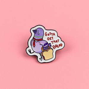 Broche <span class=keywords><strong>Pigeon</strong></span> avec citation amusante, Badge <span class=keywords><strong>en</strong></span> métal de dessin animé mignon, Épingle de revers tendance, Accessoires vestimentaires - Product Image 2