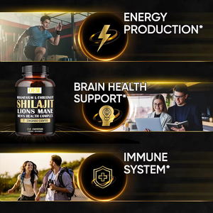 Cápsulas <span class=keywords><strong>de</strong></span> Shilajit <span class=keywords><strong>de</strong></span> Marca Privada con Ashwagandha para la Salud Masculina, Suplemento para el Apoyo Inmunológico y la Gestión <span class=keywords><strong>de</strong></span> la Energía, el Mejor Potenciador - Product Image 4