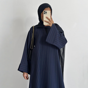 Abaya Islamica 2026 per Uso Quotidiano, Abito Moderno con Strisce per Donne, Abaya Dubai Chiusa, Vestito Musulmano per Ramadan ed EID - Product Image 4