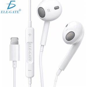 Écouteurs filaires Ele-Gate avec connecteur Lightning pour iPhone, écouteurs avec micro, son stéréo, fabriqués au Mexique - Product Image 1