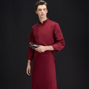 Divisa da Chef a Maniche Lunghe Autunno-Inverno, Camice da Pasticciere, Giacca da Chef in Poliestere/Cotone Goffrato Unisex - Product Image 5