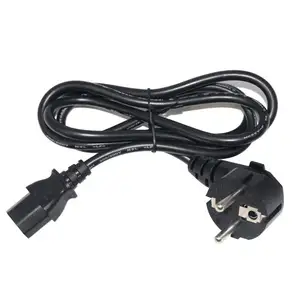 Ac Cable Plug Black VDE Euro Schuko Extension Iec 60320 Connector Kc Certificate Kema Keur Kettle Lead 90 grad C13 power kabel