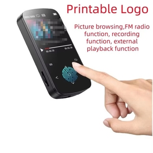 เครื่องเล่น MP3 หน้าจอสัมผัสสแกนลายนิ้วมือจากโรงงานโดยตรง รองรับบลูทูธ 5.0 วิทยุ FM เครื่องบันทึกเสียง รองรับการ์ด TF 32GB เครื่องเล่นเพลงพกพา - Product Image 1