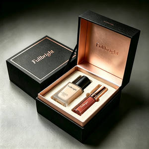 OEM Custom Luxury Cosmetic Box with <b>Pulp</b> Insert & Gold Foil Logo - Eco-friendly Rigid Cardboard Makeup Packaging Manufacturer - Product Image 2
