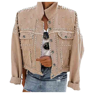 Manteau à manches longues pour femme, à simple boutonnage, décoré de boutons, veste pour le printemps, l'été, l'automne et l'hiver - Product Image 2