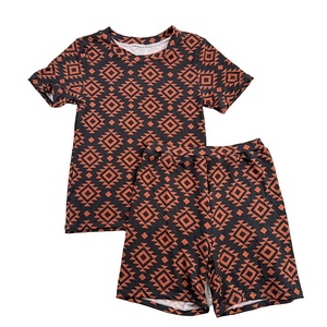 Set Lounge 2 Pezzi in Bambù DH ODM Personalizzato, Stile Aderente a Maniche Corte per Bambini, Pantaloncini Morbidi, Abbigliamento da Esterno - Product Image 3