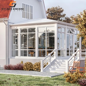 GS Swing <b>Door</b> Glass Room with Mosquito <b>Screen</b> for Backyard Lounge Area - Product Image 1