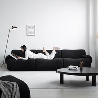 Canapé modulable design en tissu, style cube moderne, garni d'éponge, pour petit appartement ou salon