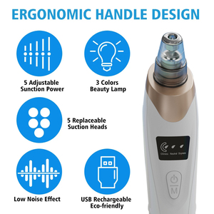 Pore pulitore Blackhead pulitore sottovuoto <span class=keywords><strong>per</strong></span> la cura della pelle del viso di aspirazione testa nera <span class=keywords><strong>punti</strong></span> <span class=keywords><strong>neri</strong></span> brufoli rimozione profondo strumento di pulizia profonda - Product Image 3