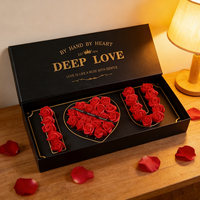 Boîte à fleurs élégante « Je t'aime maman » avec logo de luxe, emballage cadeau rectangulaire de roses de luxe pour la fête des mères, la Saint-Valentin