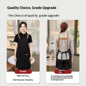 Tablier de cuisine personnalisé imprimé, nouveau tablier en coton imperméable et anti-taches pour vêtements de travail, vente en gros transfrontalière - Product Image 2