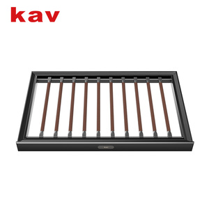Porte-<span class=keywords><strong>pantalon</strong></span> mural rétractable en alliage d'aluminium à fermeture douce, organisateur de placard multifonction, cintre coulissant <span class=keywords><strong>pour</strong></span> un gain de place - Product Image 1