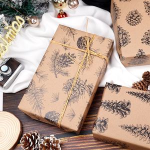 2025 Christmas Disposable Silicone Coated Virgin <b>Paper</b> Roll Wrapping <b>Paper</b> 43x1000cm Double-Sided Gift Packaging - Product Image 4