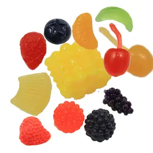 Kawaii 3D Miniatuur Resin Fruit Slime Charms Lage Prijs Hars Fruit Thema Kralen Cabochons Craft DIY Haaraccessoires Decoratie