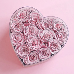 Rosas Eternas Personalizadas con Logotipo, Color Rosa Inmortal, Infinito, Eterno, Flor Roja Estabilizada y Preservada en Forma de Corazón, para el Día de San Valentín, Graduación - Product Image 3