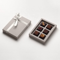 Boîte d'emballage en carton rigide personnalisée pour chocolat, finition mate, gaufrage à chaud doré, boîte cadeau alimentaire