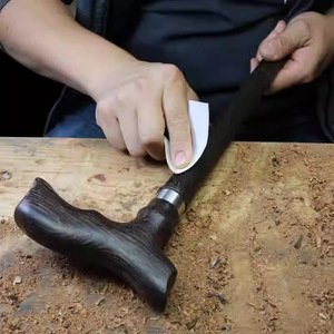 Canne de marche Zidiao Gentleman en bois massif d'acajou, style Derby, poignée en aile de poulet, antidérapante - Product Image 2