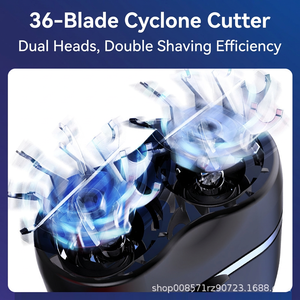 <span class=keywords><strong>Afeitadora</strong></span> Eléctrica con Pantalla Digital, Cabezal Doble Rotatorio, Lavable, Recortadora de Barba, Portátil, para el Cuidado Personal Masculino, Uso Doméstico y en Autocaravanas - Product Image 3