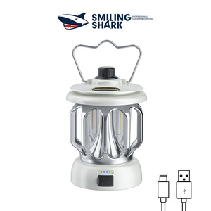 Linterna de Camping Smiling Shark, LED Recargable, de Aluminio, para Exteriores, con Alimentación USB - Product Image 1