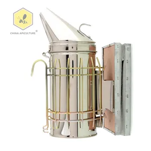 High quality stainless steel and leather bee smoker