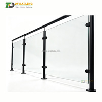Système de poteaux de balustrade de balcon en verre DF en acier inoxydable 304 balustres de main courante de terrasse avec pince à verre Garde-corps en verre extérieur