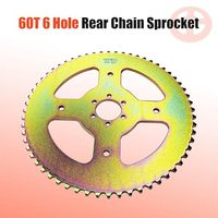 Pignon de chaîne arrière 60T 420 6 trous pour Coleman CT100U Baja Doodle Bug DB30 Motovox MBX10 Mini Moto