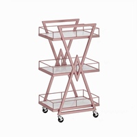 Chariot de rangement professionnel 3 niveaux en acier inoxydable, nouveau design, pour salon de beauté, pédicure, spa, onglerie, salle de bain, maison, bureau