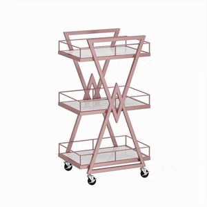 Beauty New Design Makeup Salon Cart 3 Tiers Pedicure Spa Nail Shop <b>Trolley</b> Gold Beauty <b>Trolley</b> With Lockable Wheels - Product Image 6