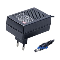 MEANWELL série GST 18W 25W 36W 5V 9V 12V 15V 18V 24V 48V adaptateur secteur industriel d'entrée CA 2 ou 3 pôles/US/EU, plusieurs prises DC