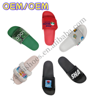 Chaussons jaunes taille EUR, design personnalisé, fabrication de chaussons pour hommes, sandales pour femmes, chaussures personnalisées avec logo