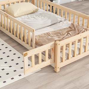 Children's Floor Bed Wood Products Luxury Bed <b>Table</b> Toy Crafts <b>Shelf</b>-Handcrafted Modern Wood Processing Bedroom Application - Product Image 6