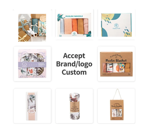 엘린판트 단색 동물 프린트 신생아 아기 거즈 속싸개 100% 코튼 블랭킷 아기 거즈 랩 도매 - Product Image 5