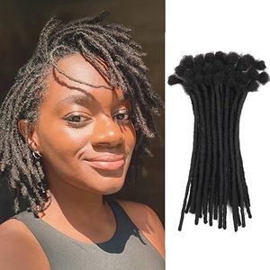 0.6 0.8cm Locs Extensions Cheveux Humains 100% Vrais Cheveux Humains Serrures Dreadlock Extensions Complètes À La Main Locs <span class=keywords><strong>Dreadlocks</strong></span> - Product Image 1