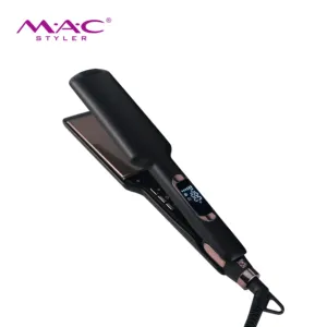 New Design Wider Board Pro 480f Titanium Flat Iron Lcd Flat Irons Wholesale Private Label Customize Hair Straightener