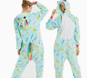 Nouvelle arrivée, combinaison en flanelle douce à capuche, motif licorne arc-en-ciel, costume de carnaval d'Halloween - Product Image 3