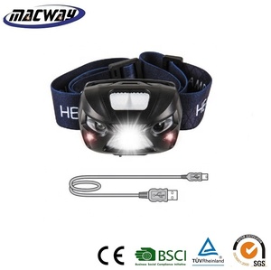 NEW Style USB Rechargeable Led Black Light <strong>Headlamp</strong> Waterproof, <strong>High</strong> <strong>Power</strong> Bright Factory Rechargeable Motion Sensor <strong>Headlamp</strong> - Product Image 2