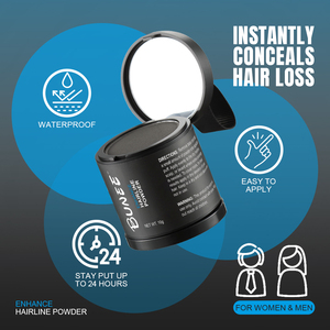 New Design Temporary Root Concealer Hairline Powder Puff Sweatproof Black <strong>Hair</strong> <strong>Dye</strong> Powder Vegan Oil-Based <strong>Hair</strong> Root Touch Powder - Product Image 3