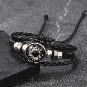 Trendy PU Leather <strong>Couple</strong> <strong>Bracelet</strong> Long Distance Sun &amp; Moon <strong>Matching</strong> Wrap <strong>Bracelets</strong> <strong>for</strong> <strong>Couples</strong> &amp; Best Friends Gift Jewelry - Product Image 4